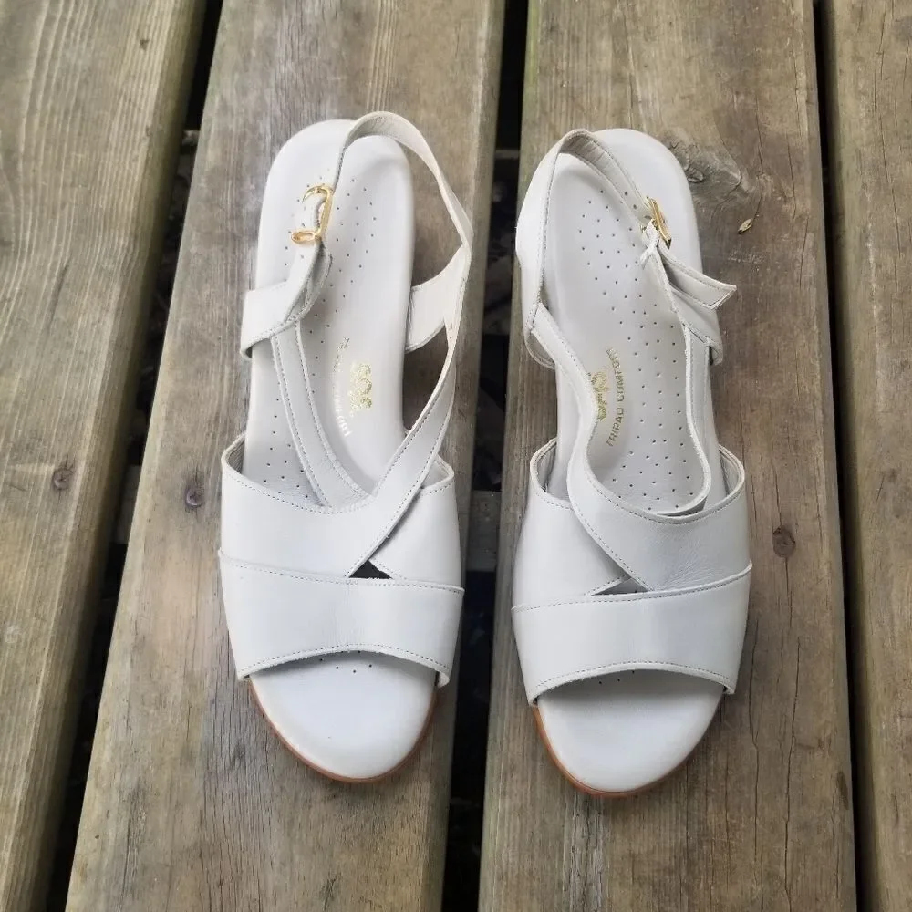 SAS Caress‎ Strappy Adjustable Slingback Sandals Bone 9.5